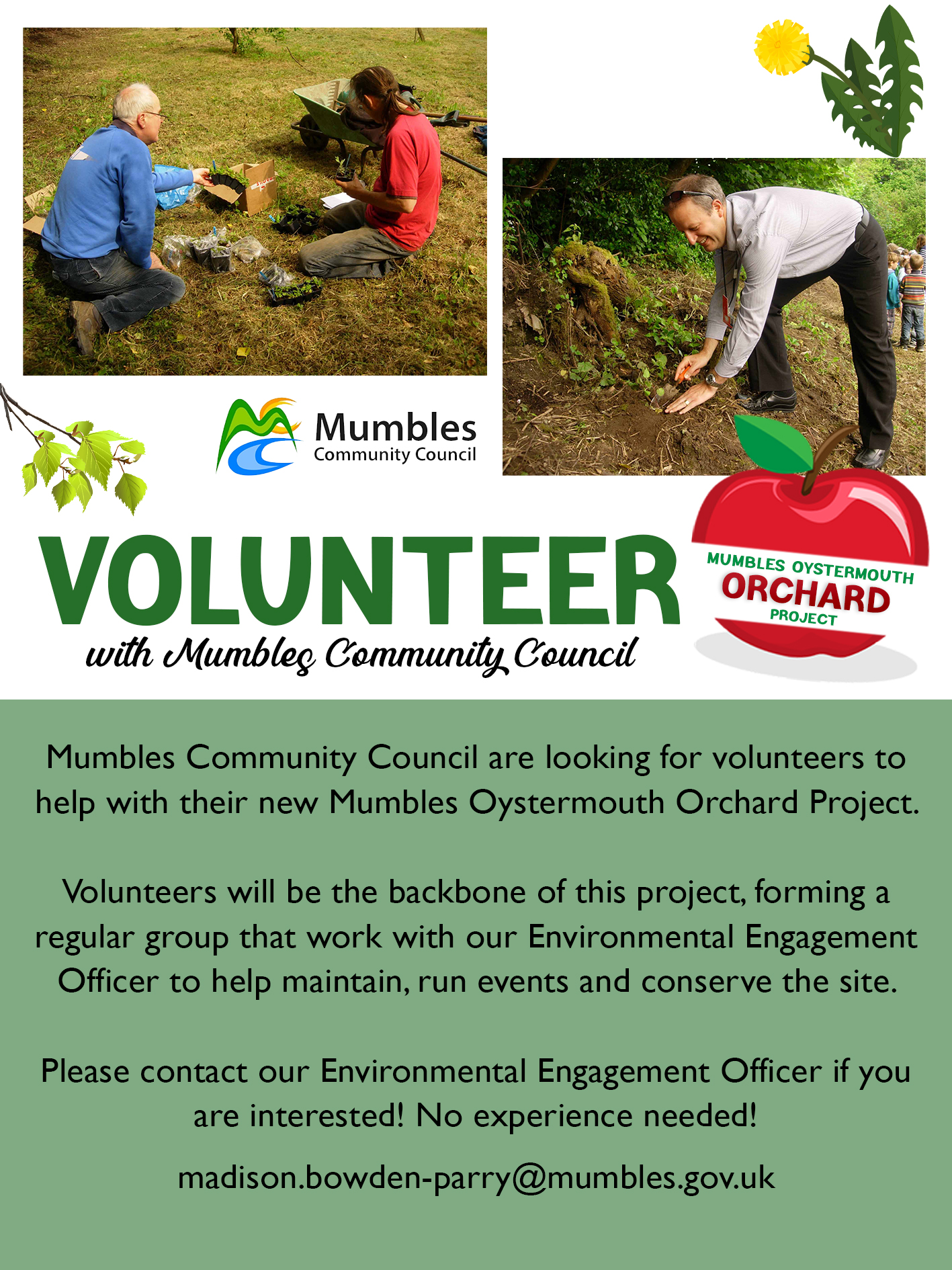Orchard Volunteer Poster